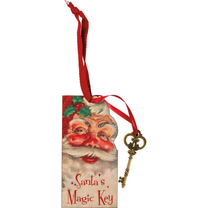 Primitives by Kathy - Wholesale Ornament - Santa's Magic Key Vintage Ornament2