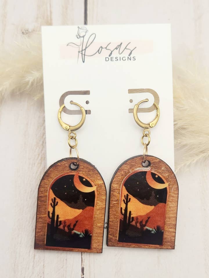 Dangle Earrings |Night Desert Arch for wholesale by Rosas Designs