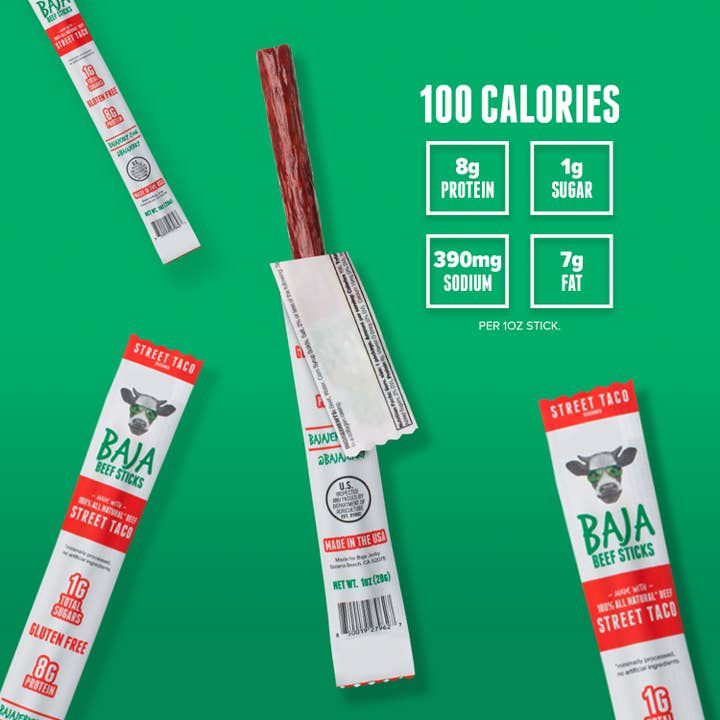 Baja Vida Snacks - Wholesale Jerky - Baja Vida Beef Sticks - Street Taco
