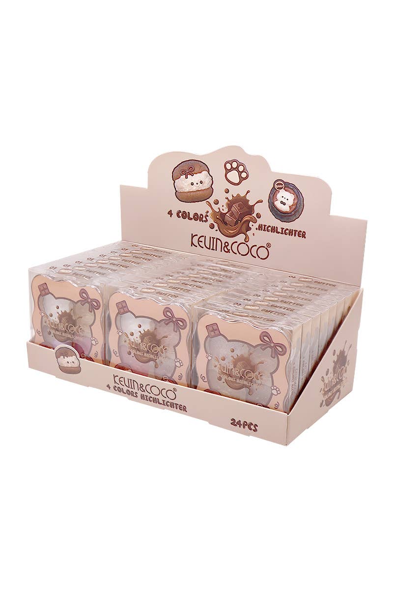 PINEAPPLE Beauty – Engroshandel Makeup highlight – Kevin & Coco KC248292 4 farver Highlighter Palette - 241