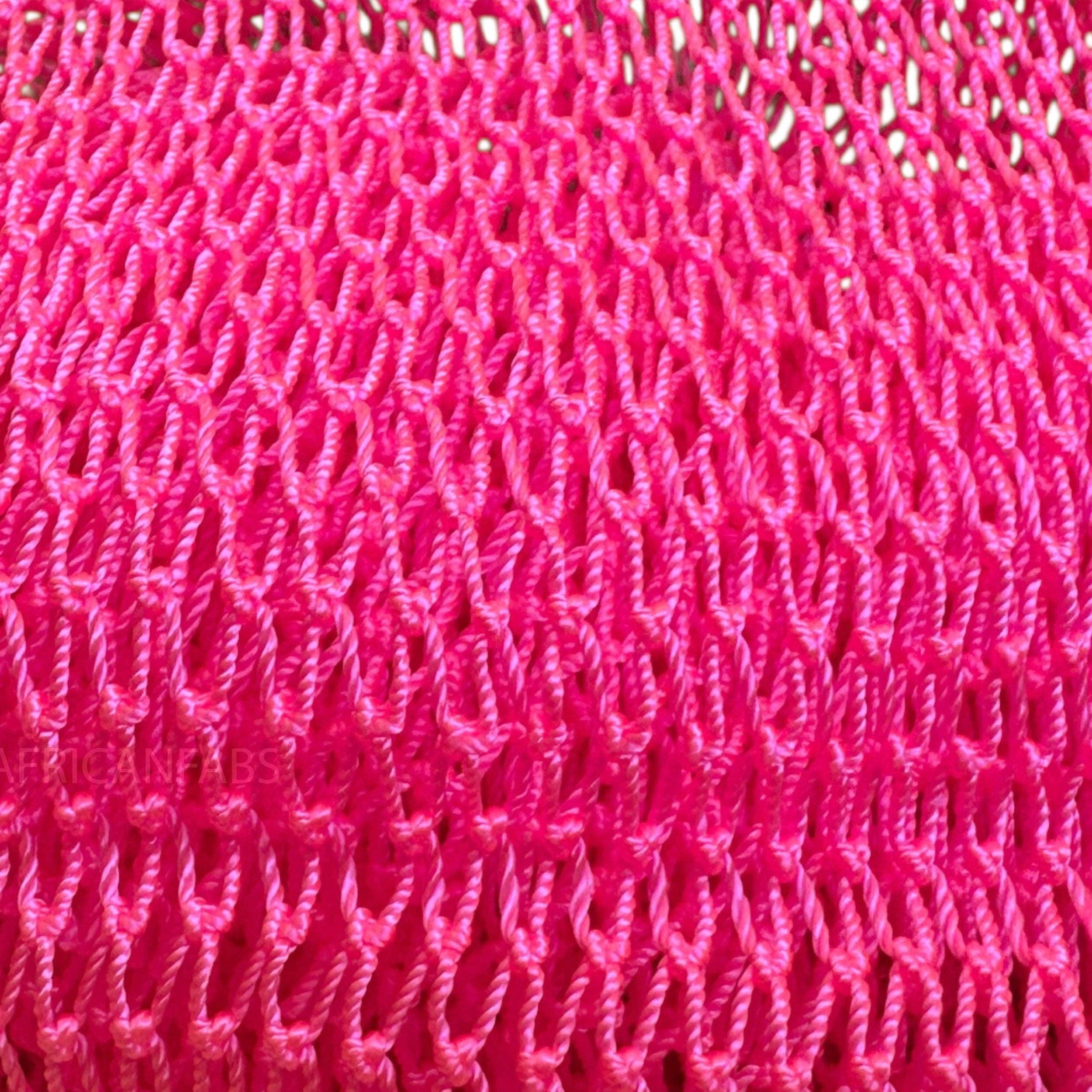 AfricanFabs - Venta al por mayor Pufs/esponjas de baño - 5 piezas - Esponja de red africana / Red exfoliante africana / Esponja sapo - Rosa oscuro1