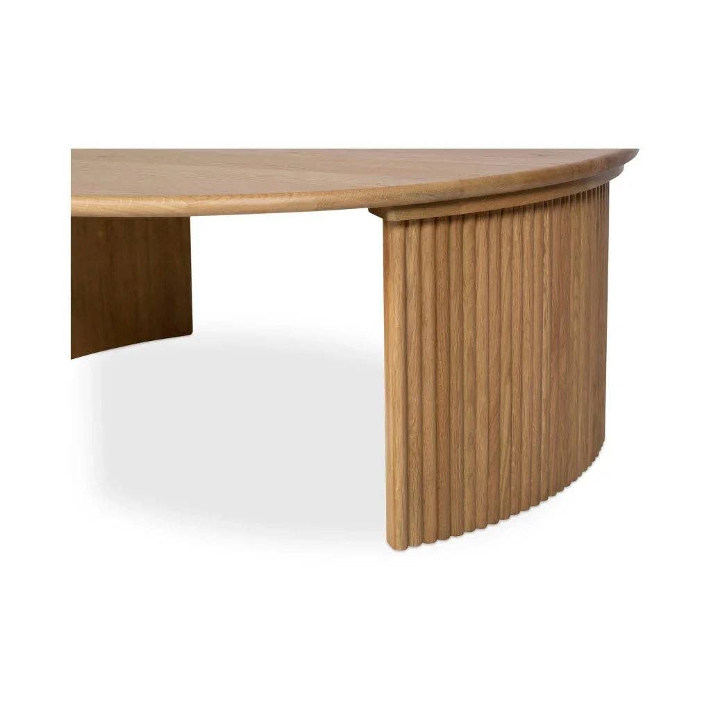 LOOMLAN - Wholesale Coffee Table - Penny Solid Oak Top Round Coffee Table45