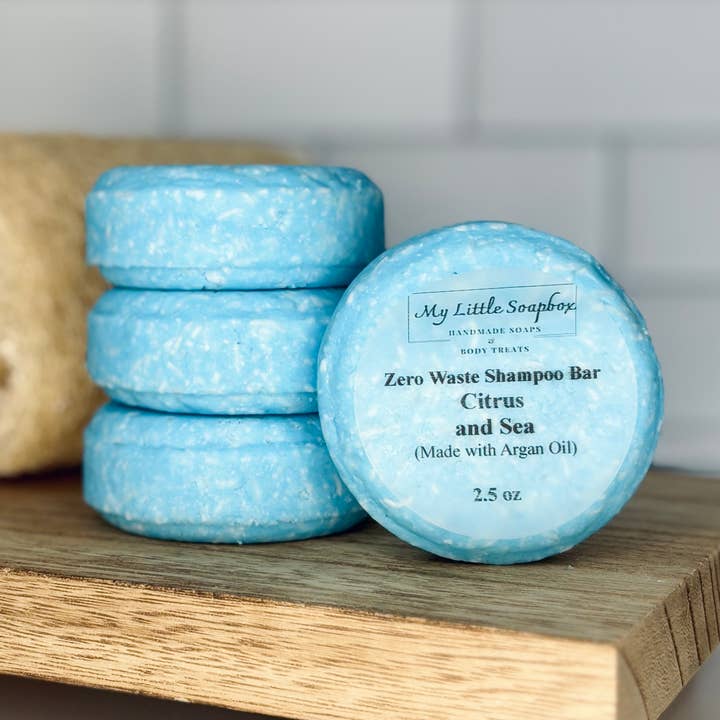 Citrus and Sea Zero Waste Shampoo Bar for wholesale by My Little Soapbox