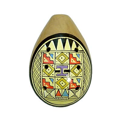 Pichincha - Wholesale Musical Instrument - Ceramic Geometric Design Large Ocarina Musical Instrument11