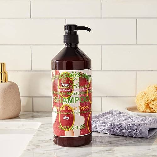 Organic Hair Solution – Großhandel Haarshampoos – Bio-Shampoo mit Aloe Vera, Vitamin E, Hagebutten, Hanf, Rizinusöl, Teebaum, Argan, Macadamia, Kokosnuss und Jojobaextrakt (33,8 OZ) für Damen und Kinder