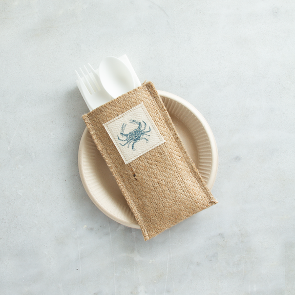 Cutlery Couture - Wholesale Assorted Cutlery Set - Blue Crab Patch Coastal - Set of 82