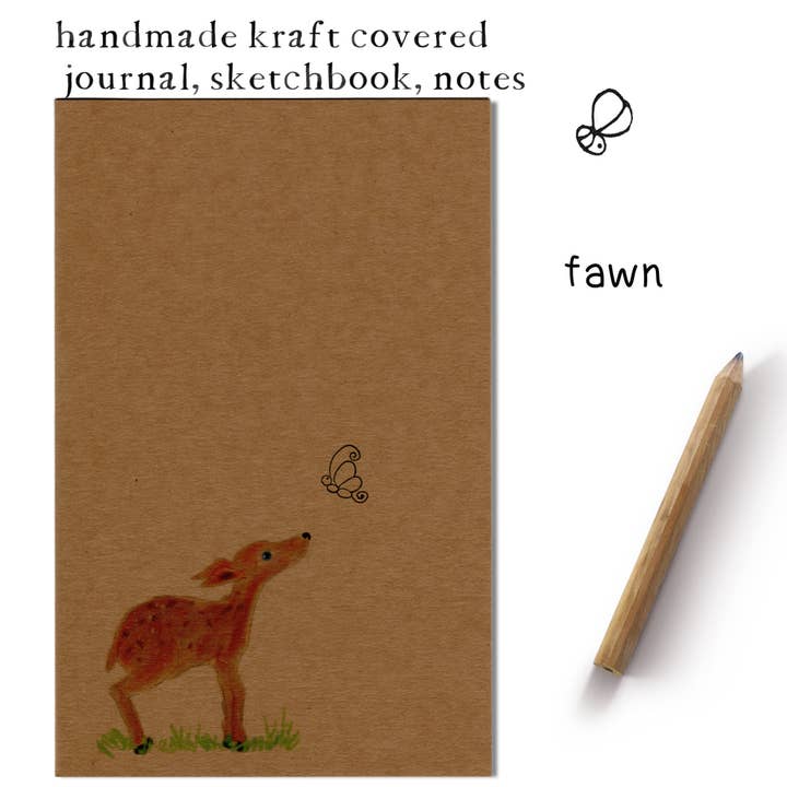 Handmade Kraft Covered Journal - Fawn for wholesale by Caroline Scagel Studio