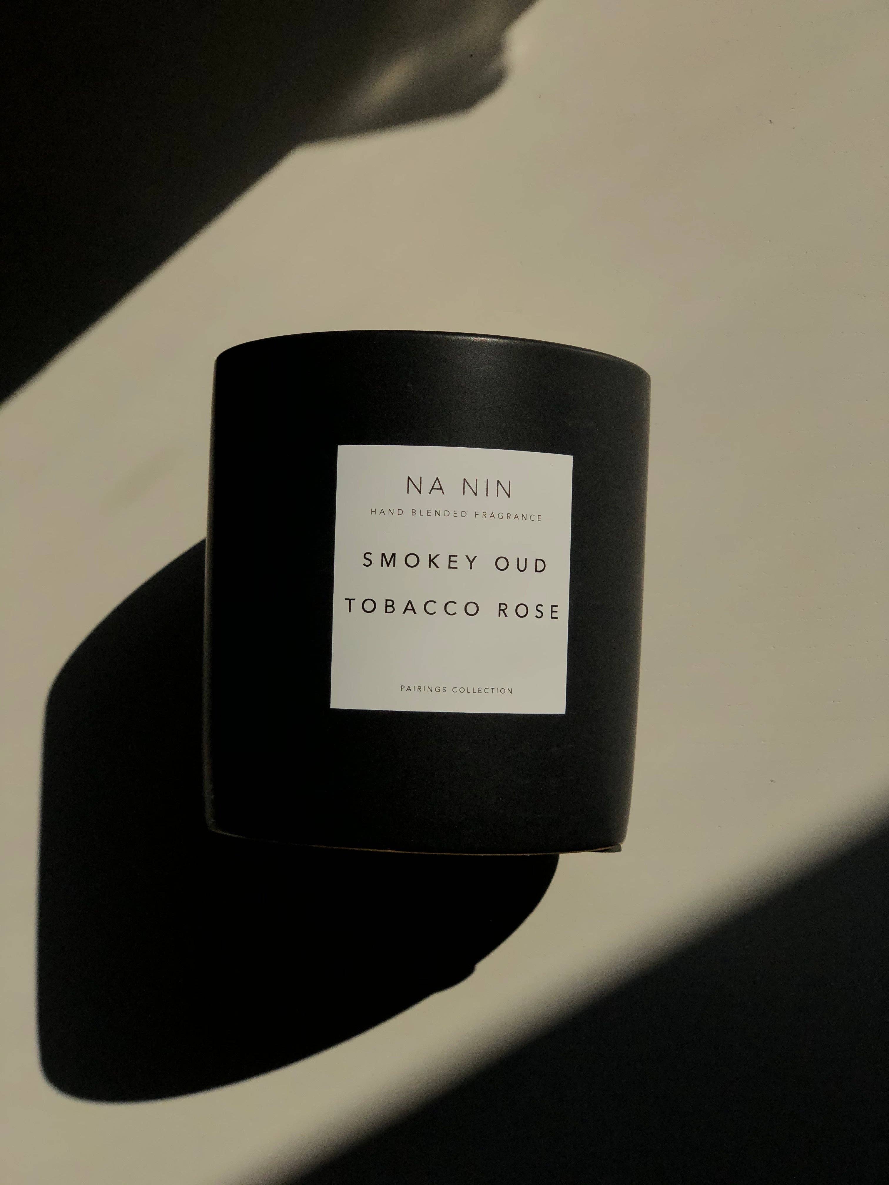 Na Nin - Wholesale Jar/Filled Candle - Smokey Oud & Tobacco Rose Candle / Available in Multiple Sizes9
