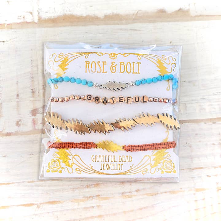 Hiouchi Jewels | Rose & Bolt Grateful Dead Jewelry - Wholesale Woven/Braided Bracelet - Grateful Dead Summer Tour Stacking Bracelets ~ Rio Grande