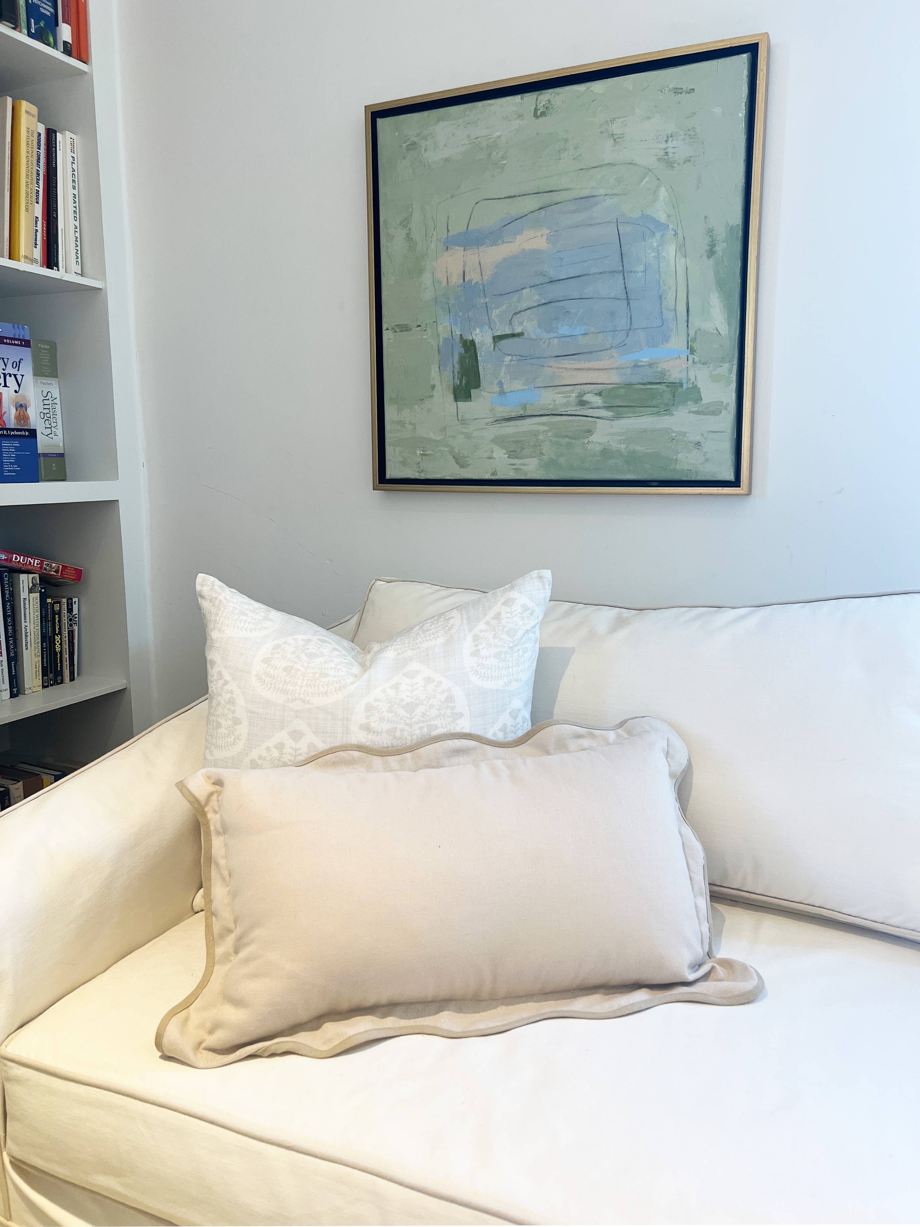 Sweet Pea And Whimsy - Wholesale Throw Pillow Cover - Taupe Scalloped Throw Pillow Cover 1