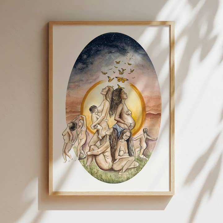 Impression d'archives « Quand les femmes se rassemblent » pour la vente par Anna Of The Meadow