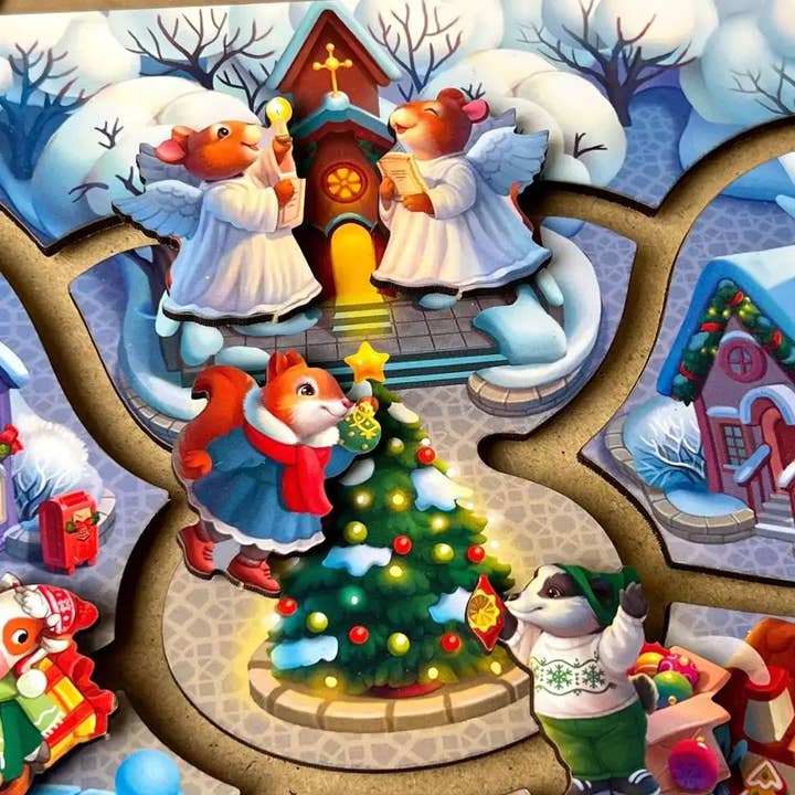 Wooden Playset For Kids Christmas Labyrinth for wholesale by UBees
