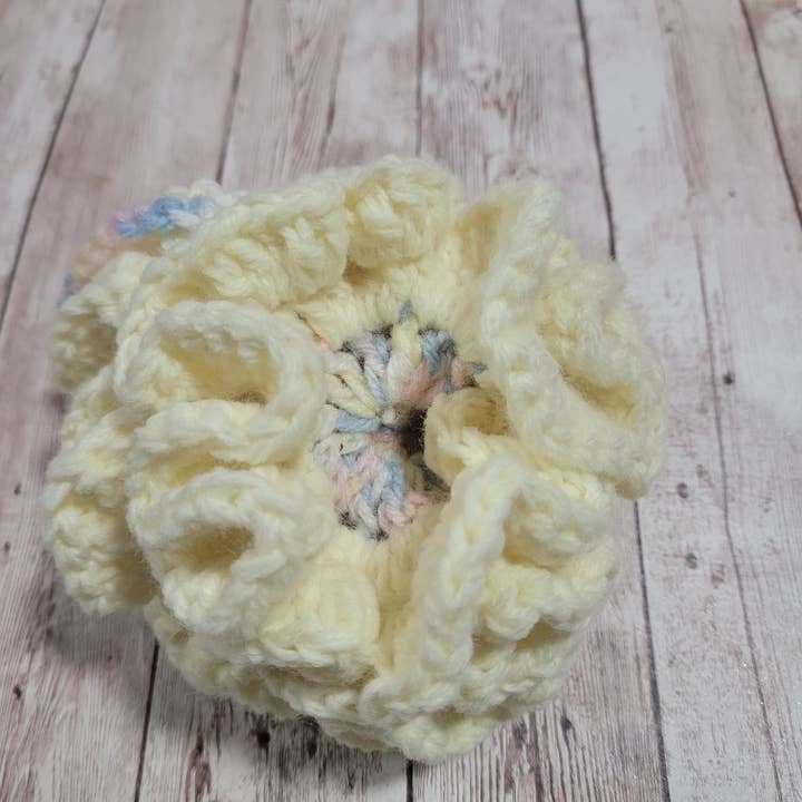 Yellow & Pastels Shower Puff Bath Sponge for wholesale by Kilted Suds