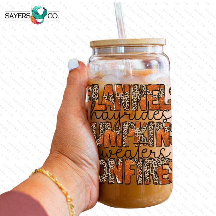 Sayers & Co. - Wholesale Sublimation Transfer - PRINTED Sublimation Transfer or Vinyl Print- Fall Design 16oz Print5