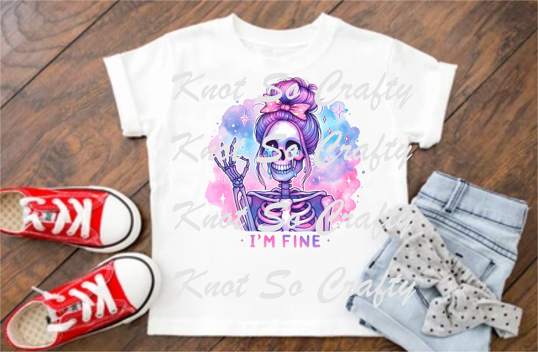 Knot so crafty – wholesale Sublimatöverföring – skelett jag mår bra0