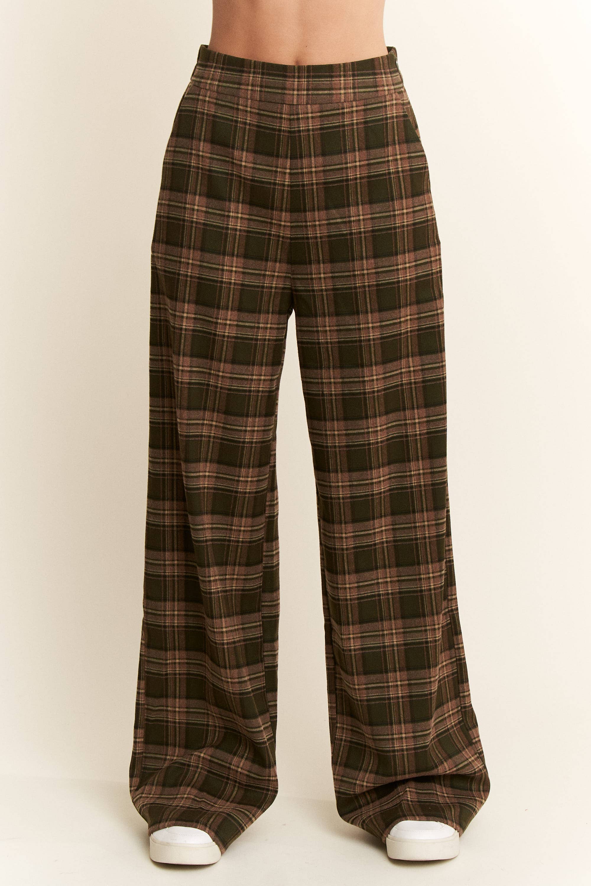 JADE BY JANE - Wholesale Pants - Women's - PLUS SIZE PLAID WIDE LEG SOFT DRESS PANTS16