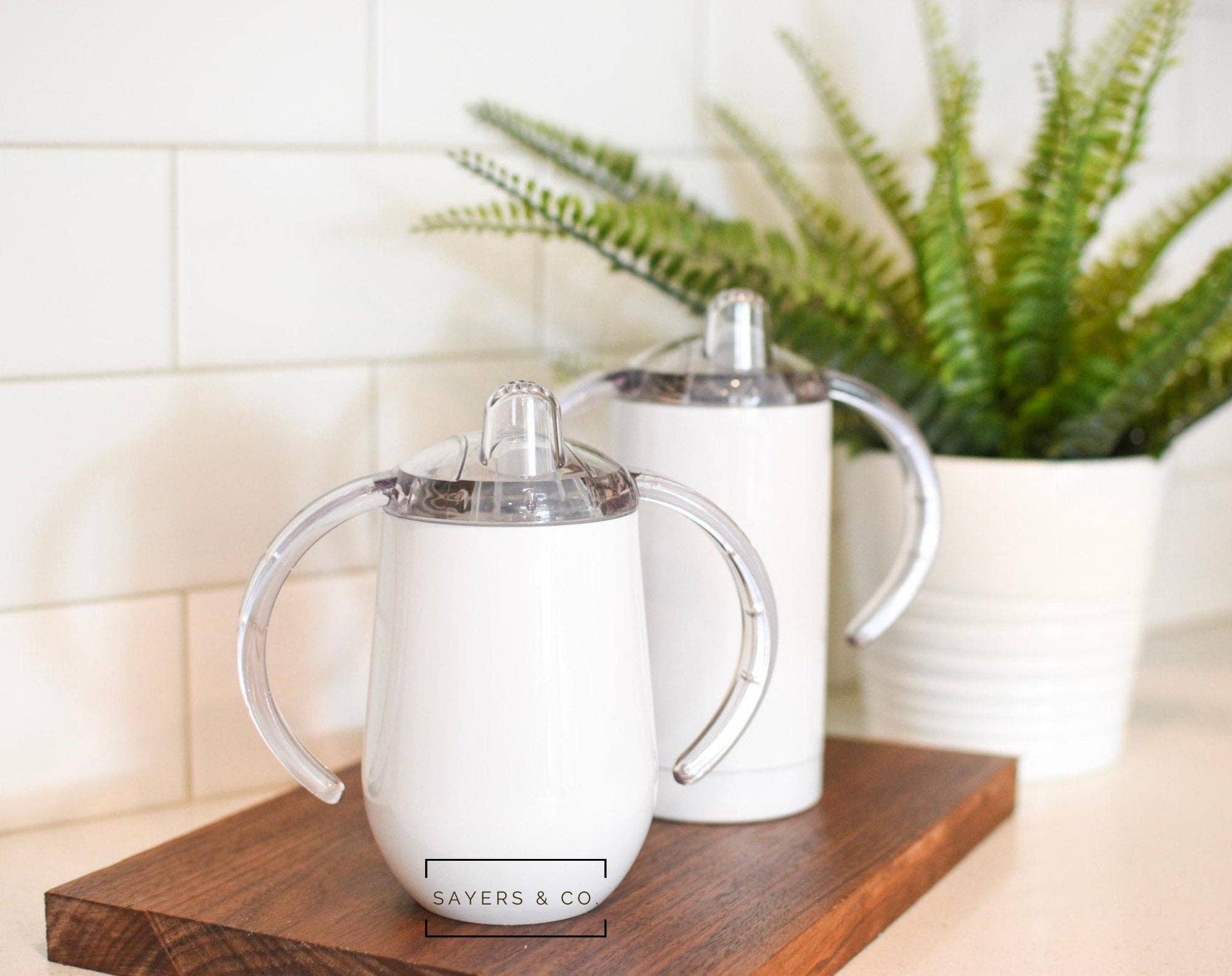 Sayers & Co. – wholesale Insulated mug/tumbler – BULK PACK 20- 9 oz or 12oz White Sippy, SUBLIMATION Blank, Stainless Steel, Tumbler,  Water Bottle, wholesale, sublimate5