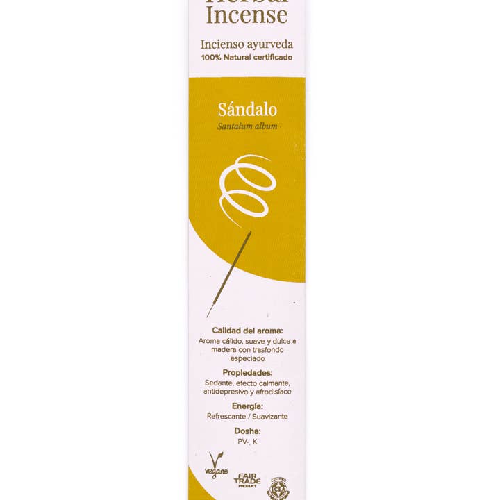 La Rueda Natural - Vendita all'ingrosso Incensi - Incenso ecologico BioAroma Sandalo. Commercio Equo e Solidale. 0% plastica
