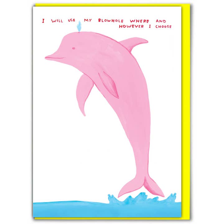 Funny Greetings Card - Blowhole by David Shrigley for wholesale by David Shrigley x Brainbox Candy