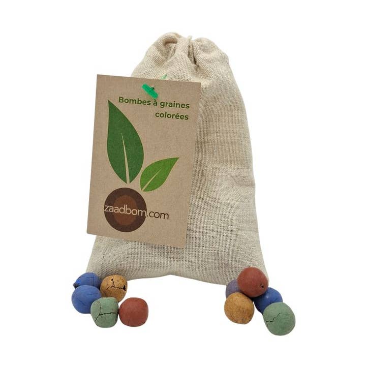 Zaadbom - Wholesale Plant seeds - 50 colorful seed bombs in a jute bag – Zaadbo0