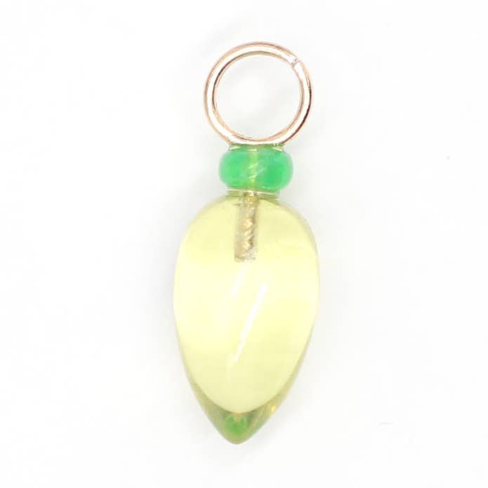 Lemon Quartz and Opal Gemstone Charm for wholesale by The Necklace Studio