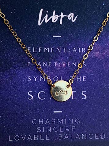 Libra Astrology Necklace for wholesale by Selah Vie