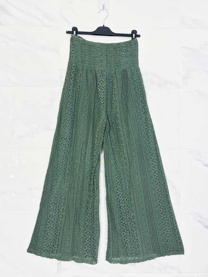ZAFA PARIS - Wholesale Pants - Women's - 17F22P68-High Waisted Lace Pants