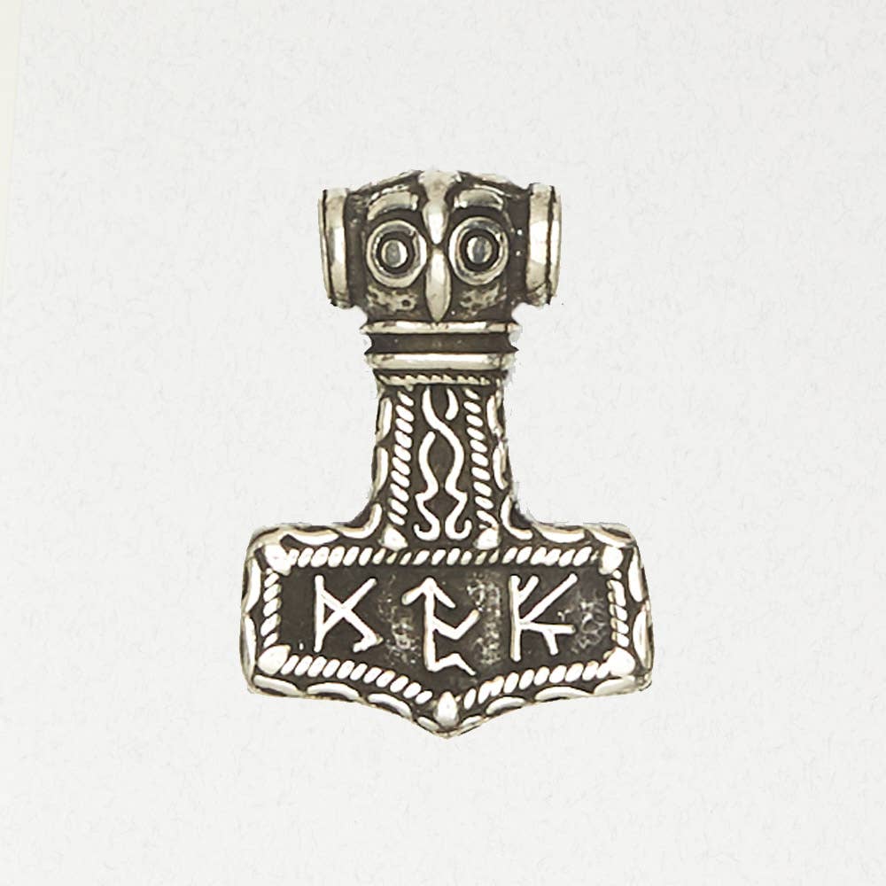 Nirvana LLC - Vendita all'ingrosso Ciondolo/pendente - Collana con ciondolo in peltro norreno – Martello di Thor con rune