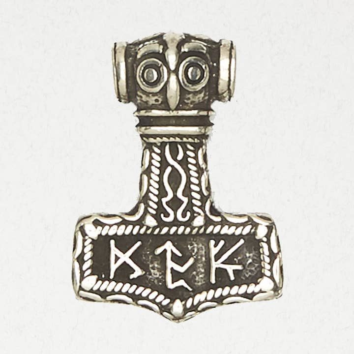 Nirvana LLC - Vendita all'ingrosso Ciondolo/pendente - Collana con ciondolo in peltro norreno – Martello di Thor con rune0