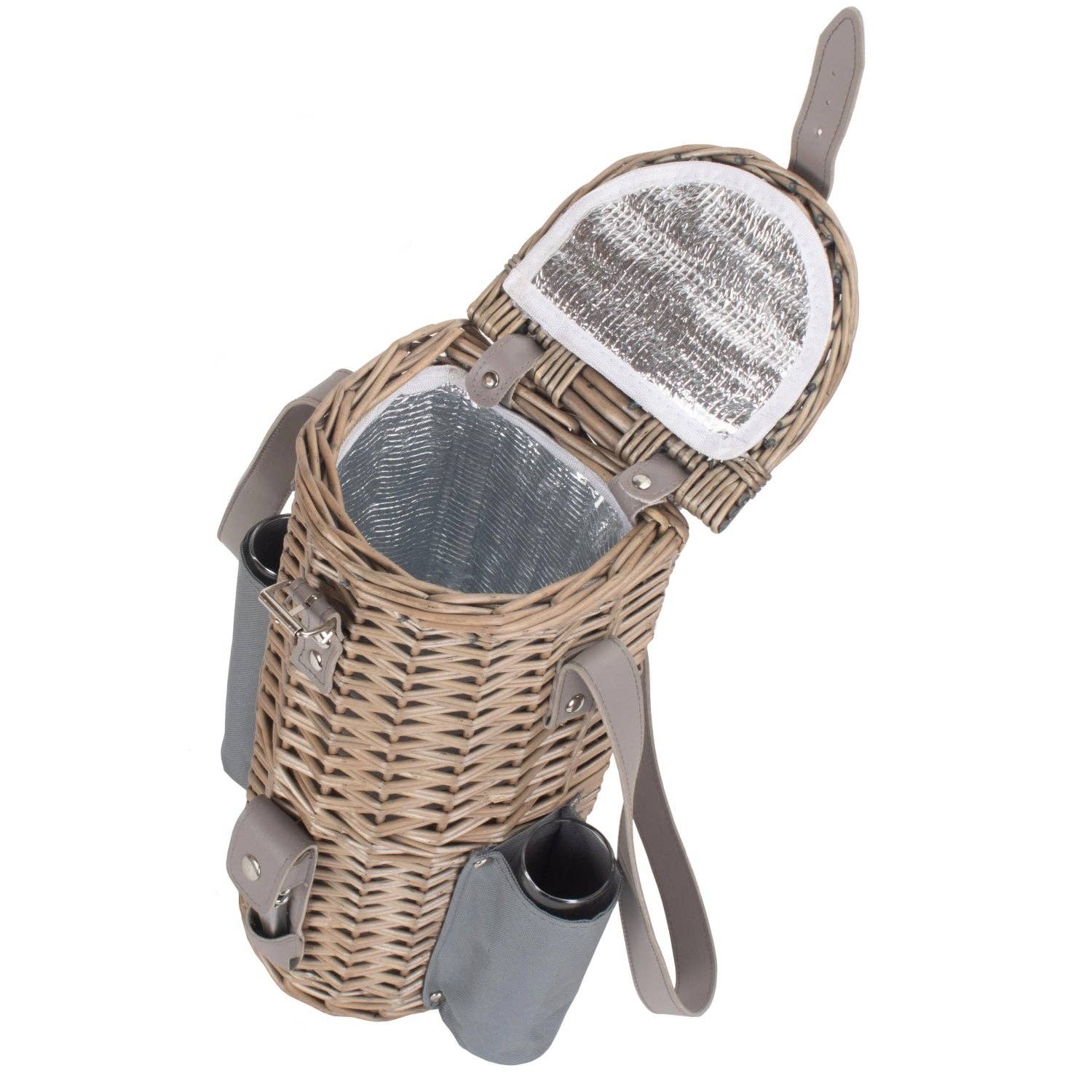 Red Hamper – wholesale Wine tote – Single Bottle 2 Champagne Glass Carrier4