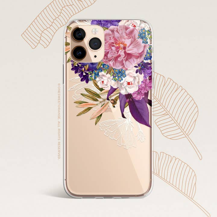 Coque iPhone Vintage Floral pour la vente par Onesweetorange