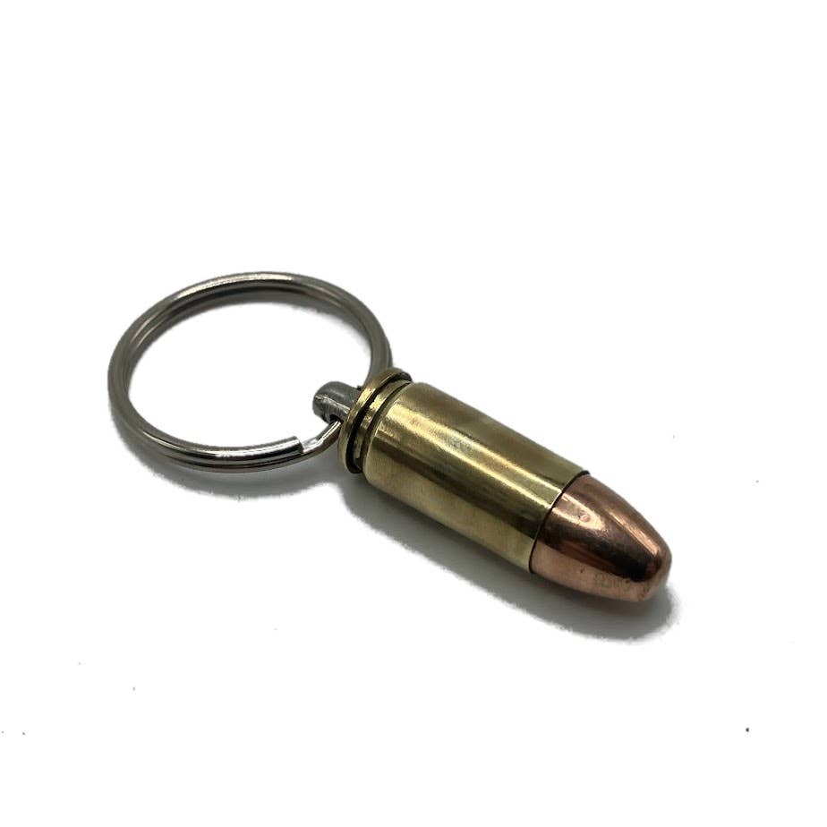 Vermont Cut Coins & 2nd Shot Round - Wholesale Keychain - Unisex - Bullet Keychains Style2- Many Calibers - .223 .45 9mm 50 BMG16