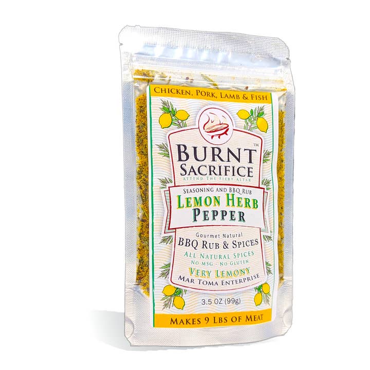 Lemon Herb Rub - 3,5 Oz Jumbo-Singles für den Großhandel von Burnt Sacrifice