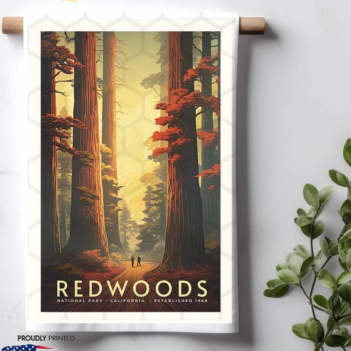 Strofinaccio da cucina Redwoods National Park California per la vendita all'ingrosso da parte di ADDLE iNK