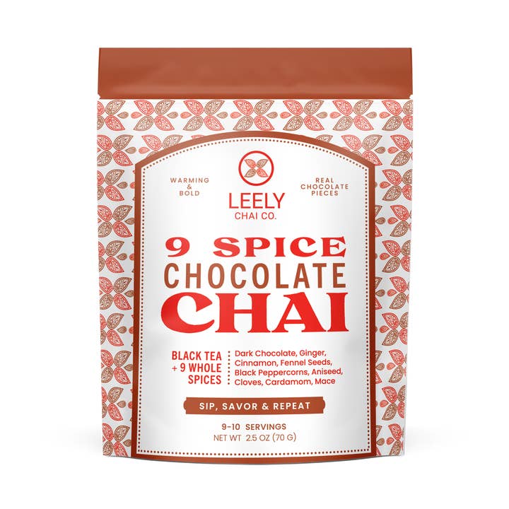 9 Spice Chokolade Chai for engroshandel hos Leely Chai Co.