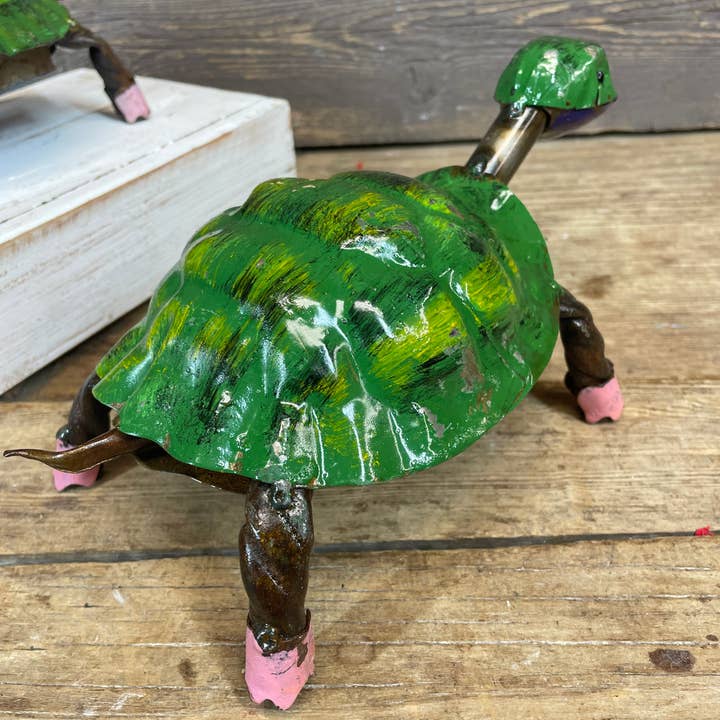 My Amigos Imports - Vendita all'ingrosso Statuette decorative - Toby la Tartaruga di Metallo-ER-Giardino-10x5x5 in-Tartaruga di Metallo-Toby3