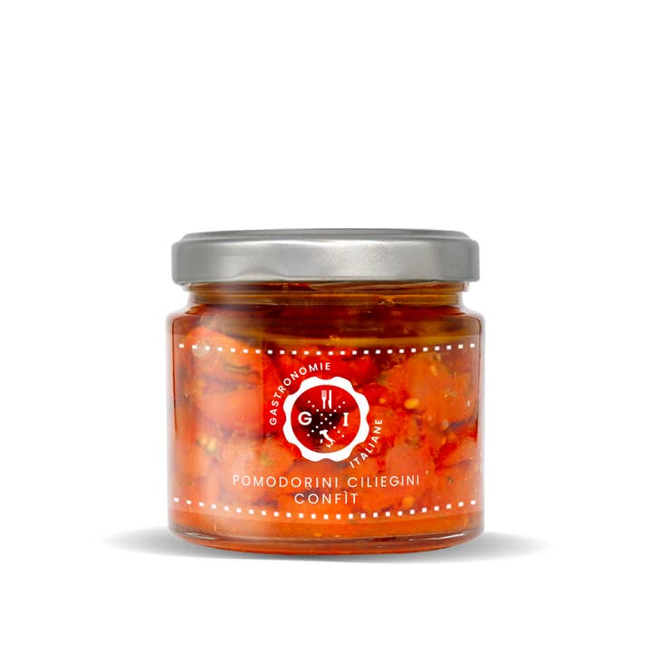 Tomate cerise Pachino confit à l'huile d'olive extra vierge 212 ml pour la vente par Gastronomie Italiane