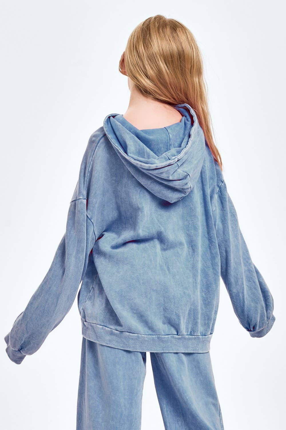 Good Girl – Großhandel Hoodie – Kinder – Übergroßer Hoodie mit Mineralwaschung12