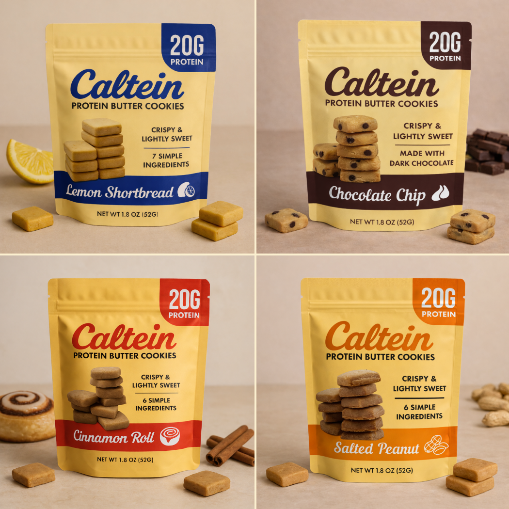Caltein - Wholesale Cookie - Protein Butter Cookies | Sampler 4-Pack | High Protein Snack0