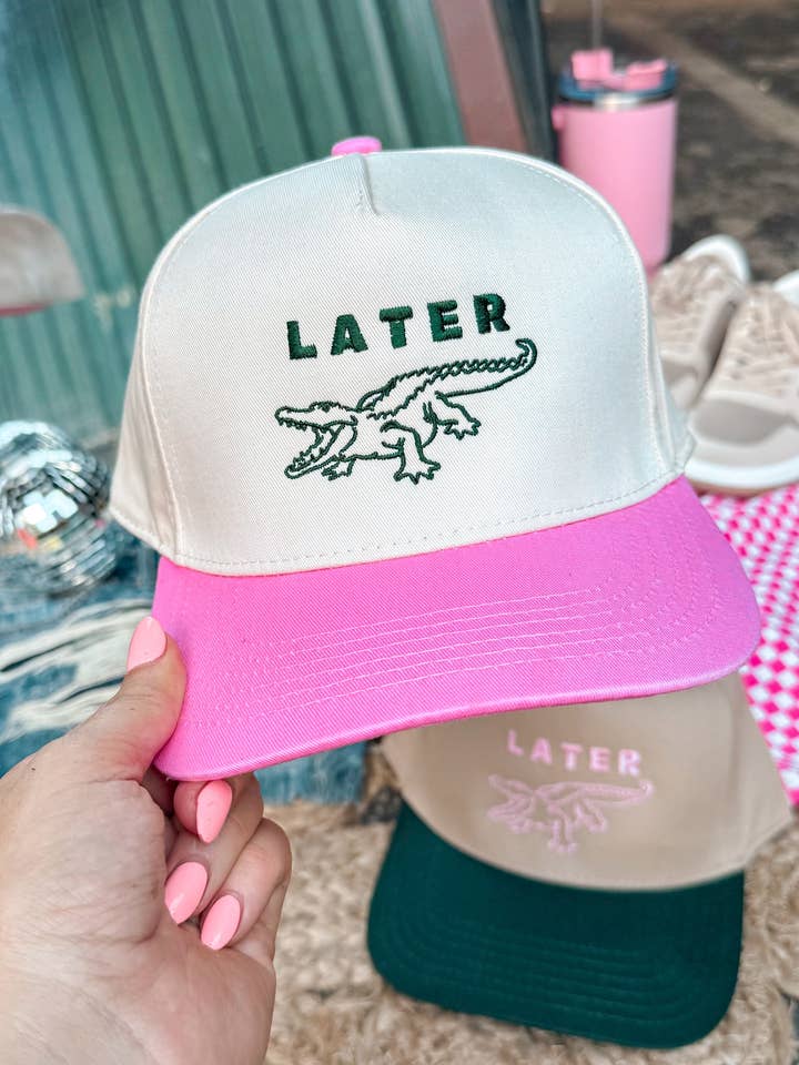 Later Gator Geborduurde Truckerpet voor wholesale door Truelove Apparel