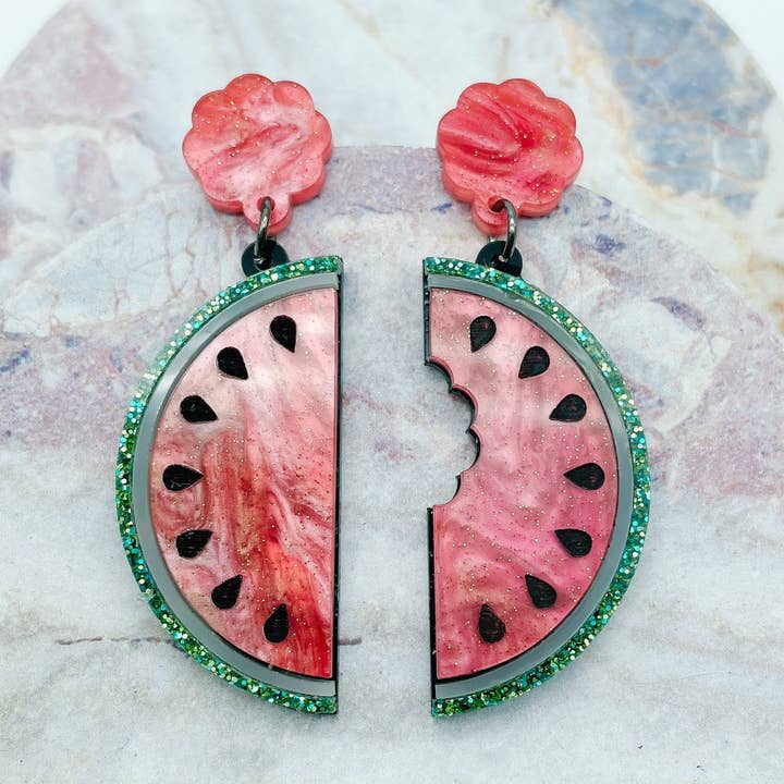 Pendentifs en tranches de pastèque pour la vente par Born 2 Blossom Designs