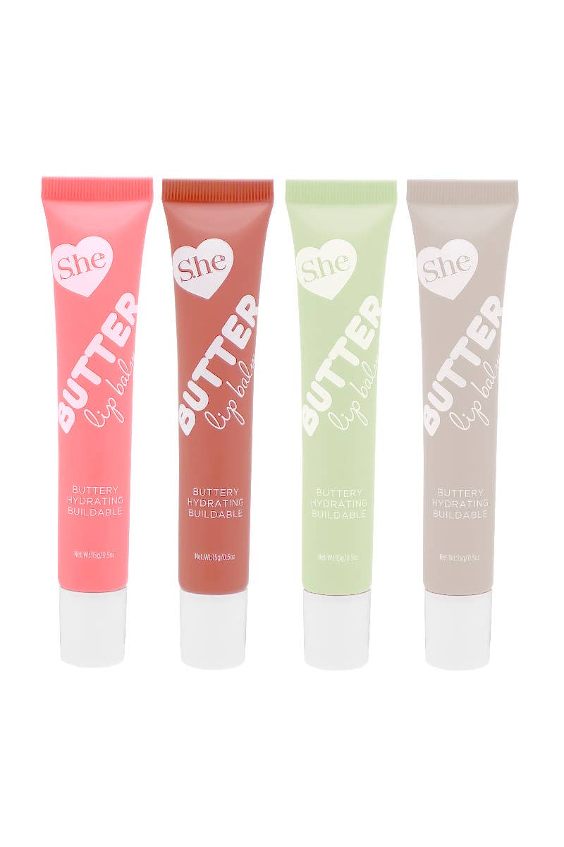 PINEAPPLE Beauty - Wholesale Lip Balm - SHE LB1069 Butter Lip Balm Display Set - 24 2