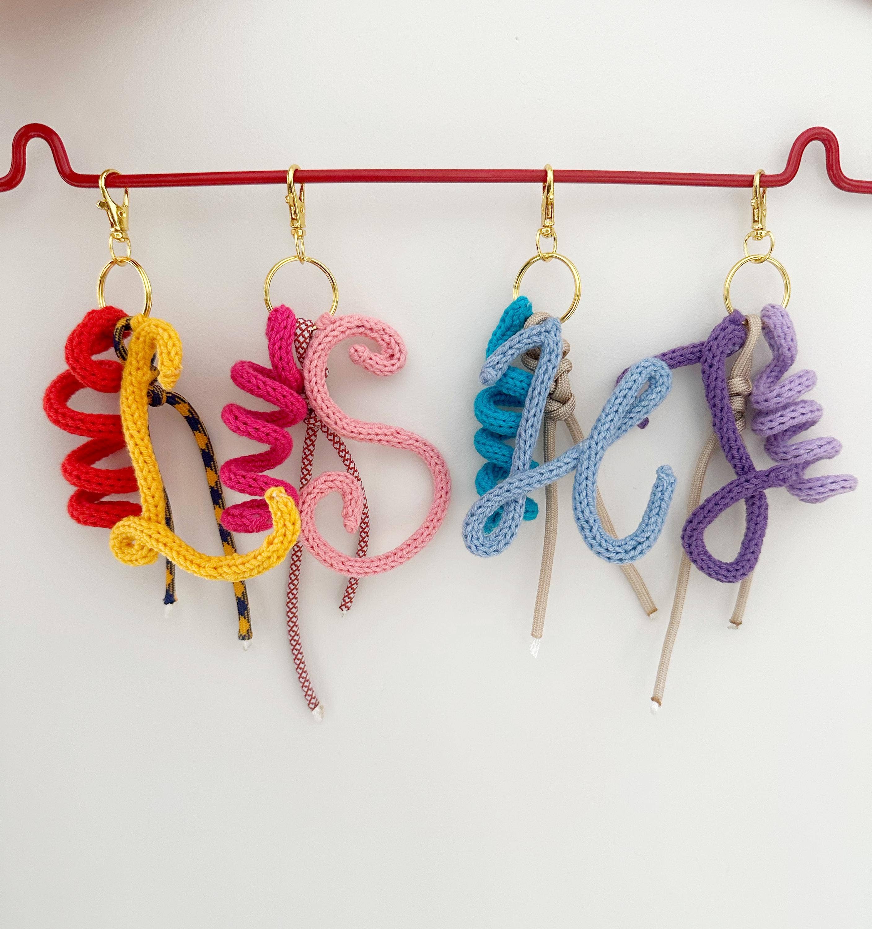 Honey Art and Nature – wholesale Keychain – Women's – Handmade Crochet Initial Bag Charm Custom Keychain #24