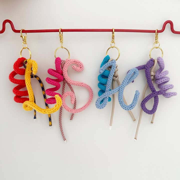 Honey Art and Nature – wholesale Keychain – Women's – Handmade Crochet Initial Bag Charm Custom Keychain #24