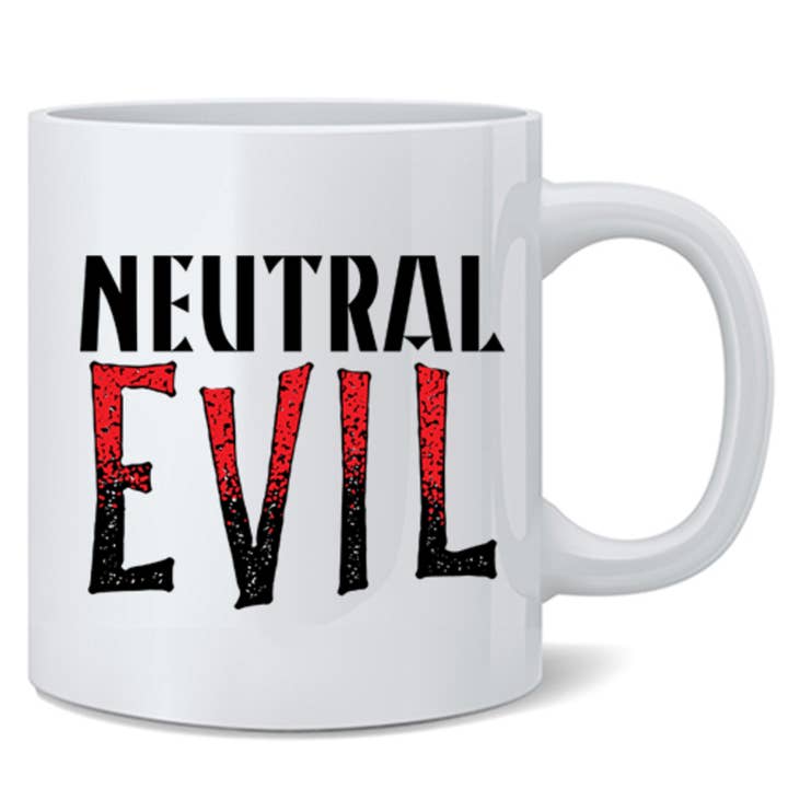 Neutral Evil Roleplaying Game Alignment RPG Gamer Mug 11oz for wholesale by Gotham Gifts