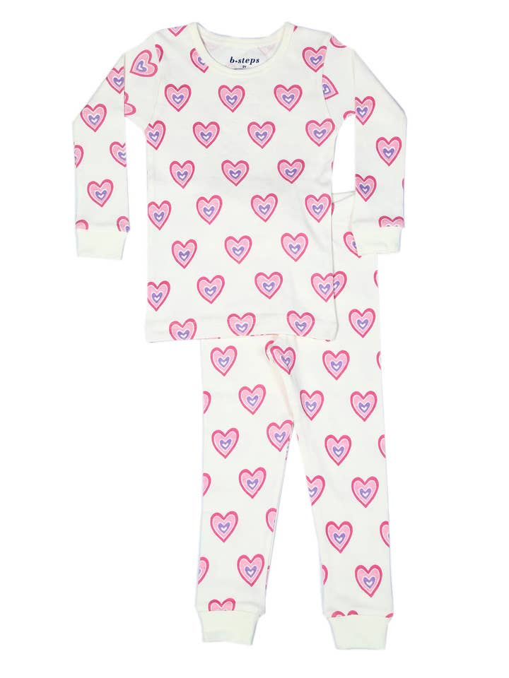 P2431-SAND Pyjama CĆur Doux pour la vente par đ€Baby Steps and Mish Kids