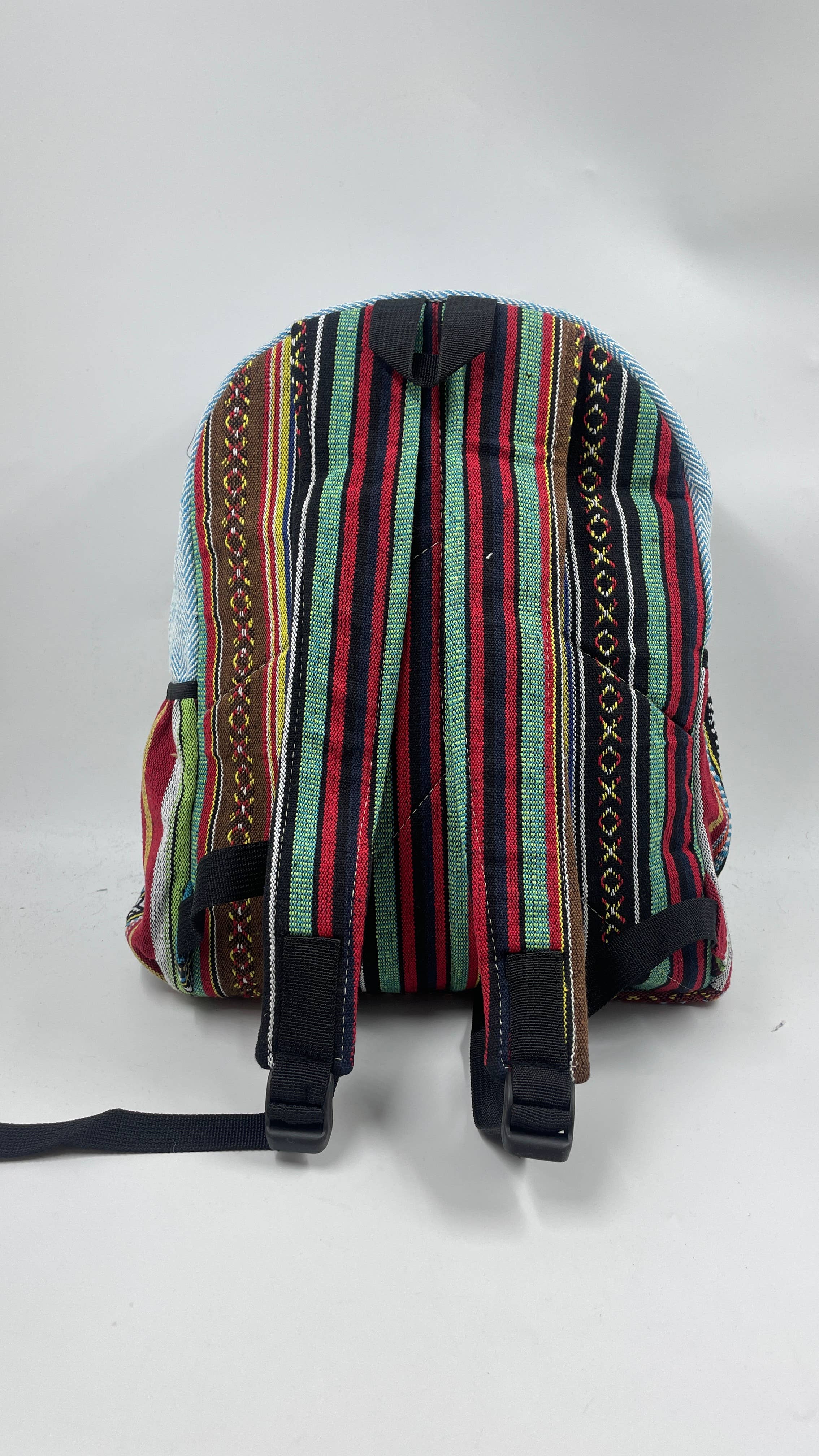 Funky Yak Ltd - Vente Sac à dos – femme - Sac à dos en chanvre himalayen 100 % matelassé fait main - Broderie éléphant (Copie)1