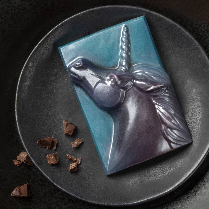 Magical Unicorn Dark Chocolate Luxury Gift bar for wholesale by DYR Chocolate by Manya & Roumen