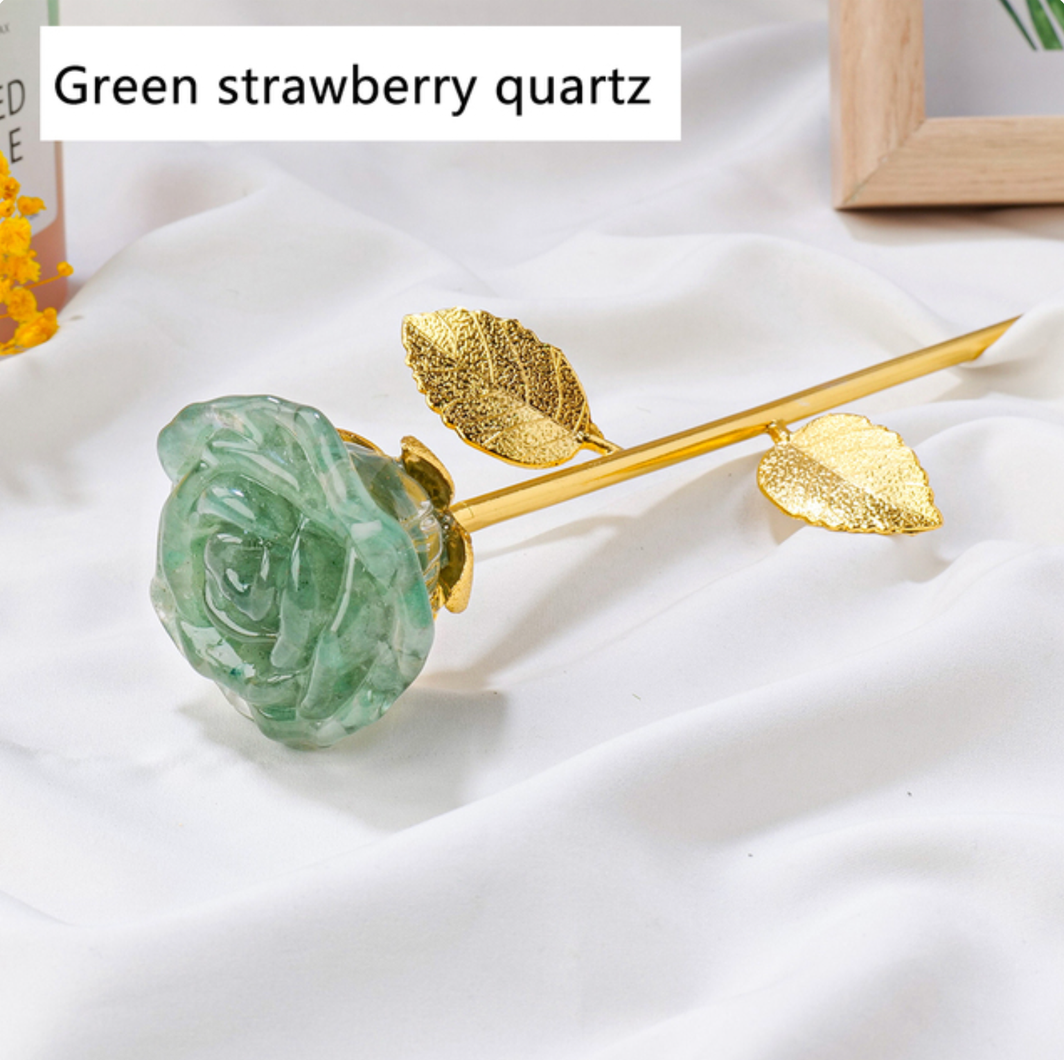 Crystolver (We Cover All Import Fees) - Vente Décorations de table - Ornement en cristaux et gravier en forme de rose1