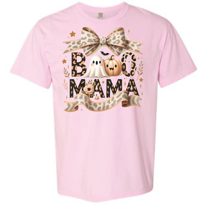 Boo Mama T-Shirt – Cute Leopard Print Halloween Tee for Moms for wholesale by Midwest Prints
